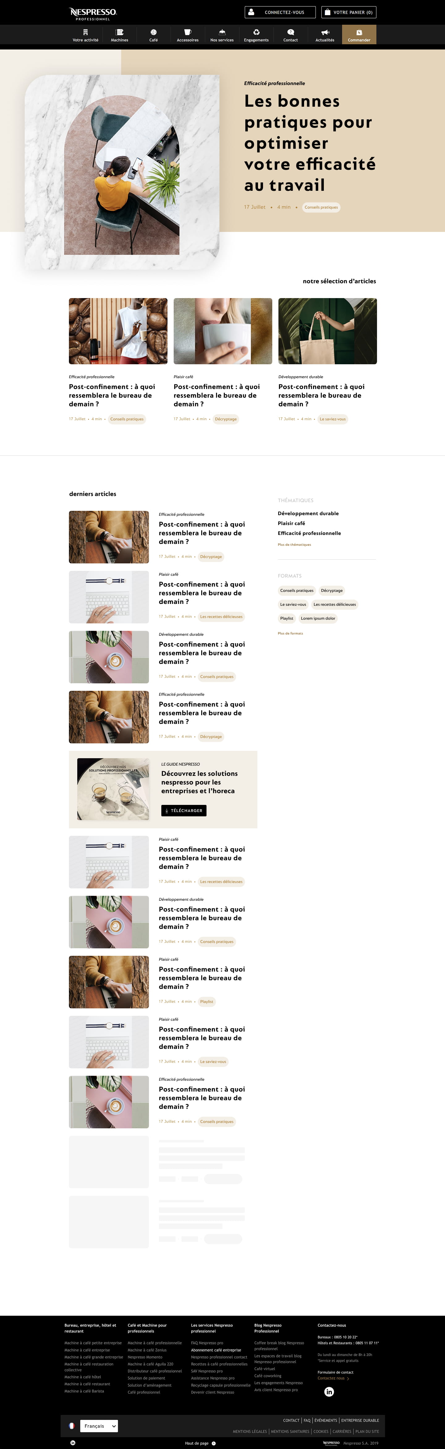 Projet Nespresso Pro - Web, CMS